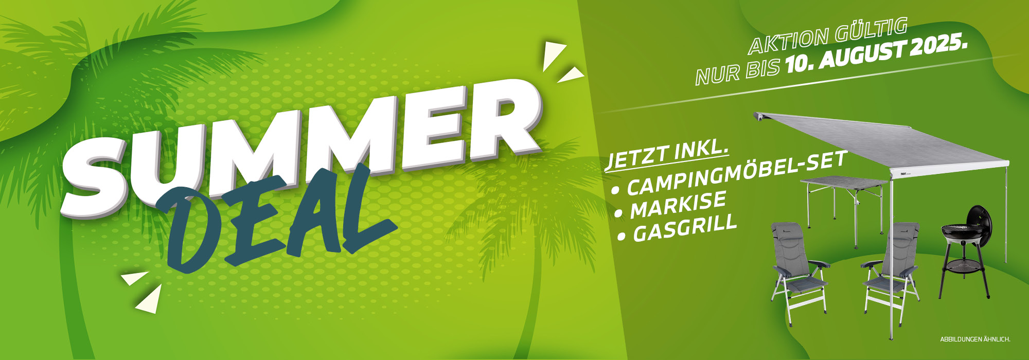 RML Summer Deal Homepage (Markise, Tisch, Grill)